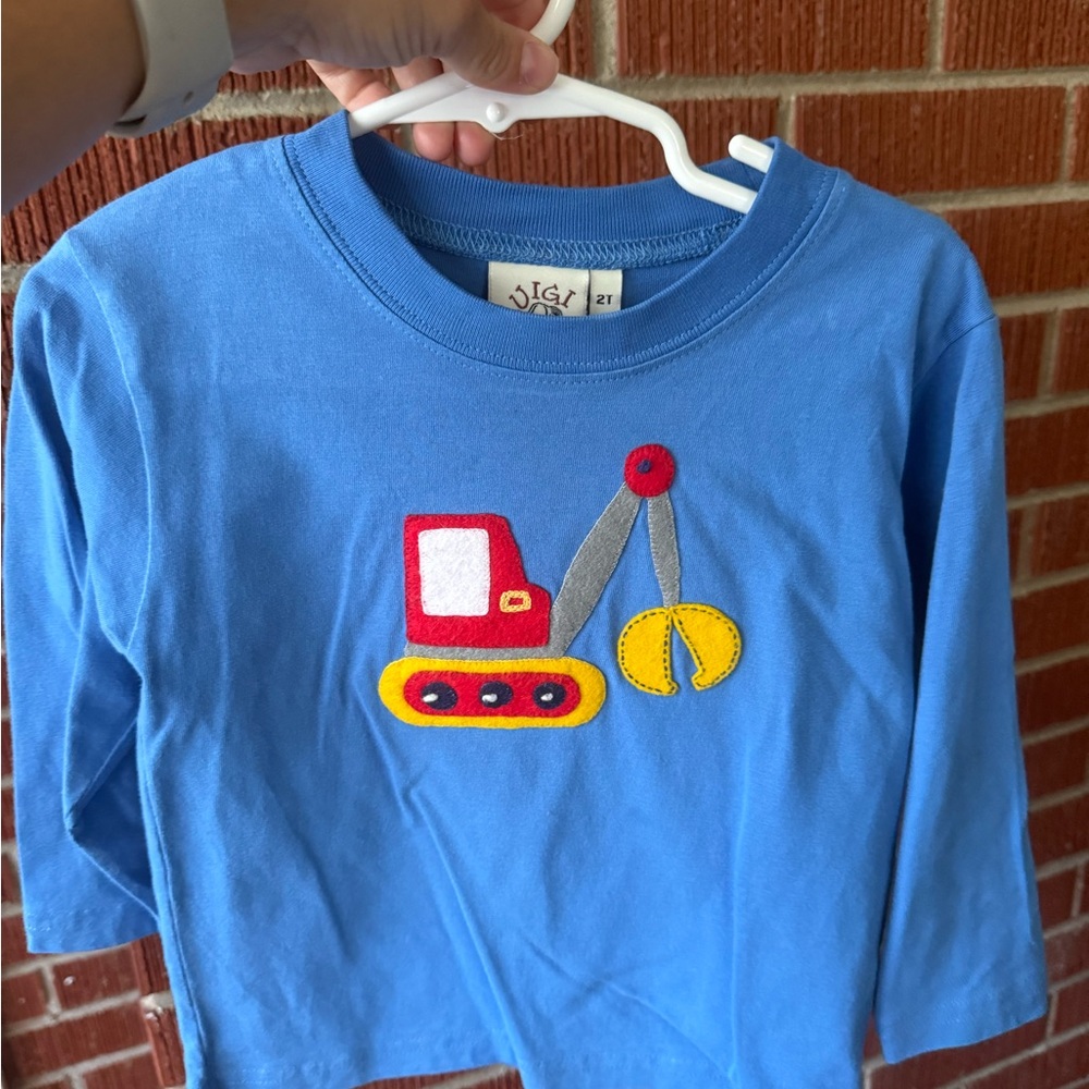JGI Blue Construction Long Sleeve Kids Tee